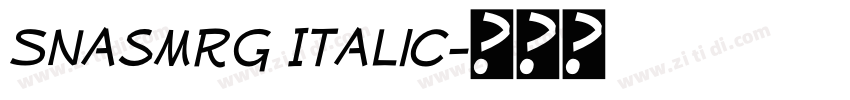SnasmRg Italic字体转换 SnasmRg Italic字体转换